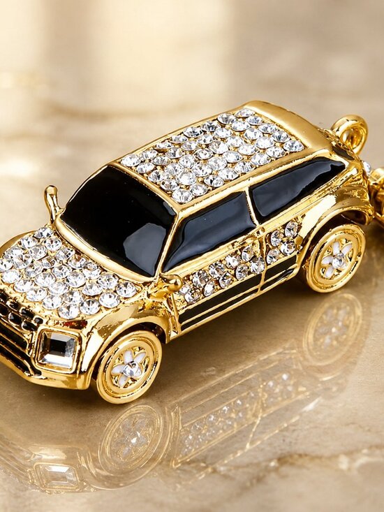 Handbags - Rhinestone Gold SUV Bag Charm Keychain Crystal Purse Accessory Luxury Car Charm